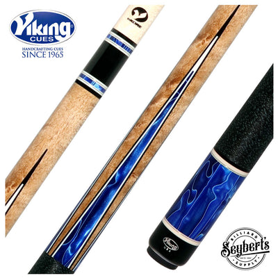 Viking Twilight Series Khaki-Stained Birdseye Maple with Cerulean Tide Premium Pearl Points Play Cue
