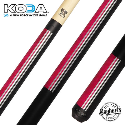 KODA Split Design Black and Pink Graphic Pool Cue - KD29PK