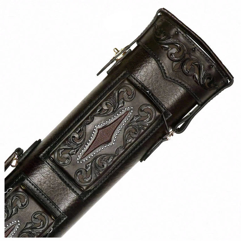 Volturi Custom Brown Venice 3x6 Hard Pool Cue Case - VCVS3x6BRNBRN