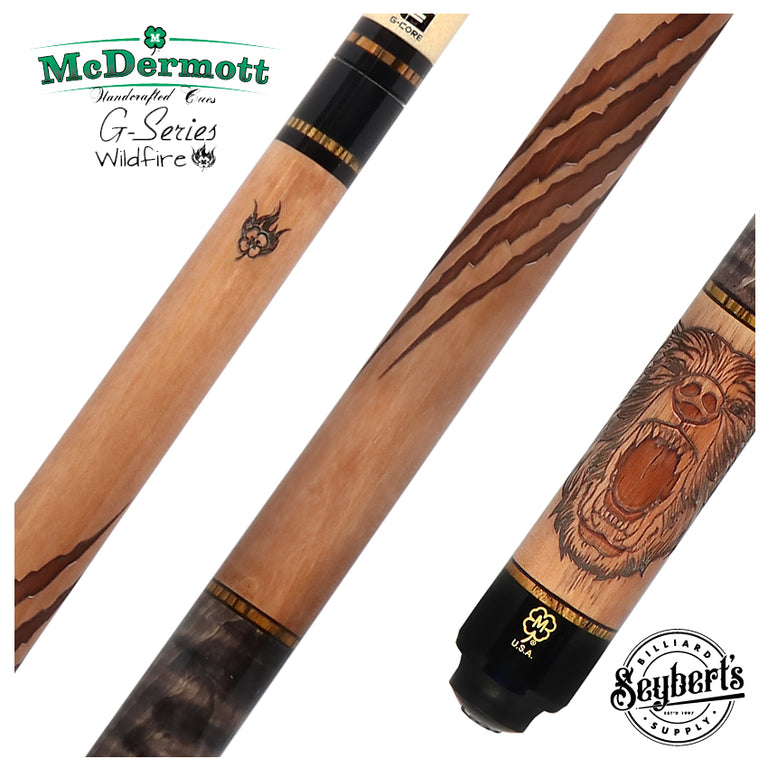 McDermott G339 3D Grizzly Bear Wildfire Cue