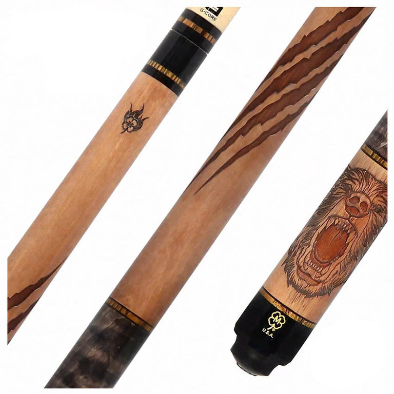 McDermott G339 3D Grizzly Bear Wildfire Cue