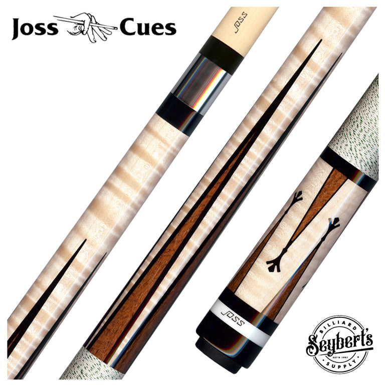 Joss Curly Maple with Lacewood Points Pool Cue - JC2605