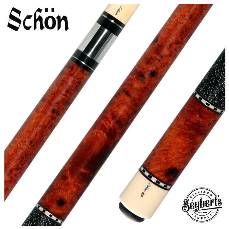 Schon STL Series Burl Pool Cue - STL1BURL