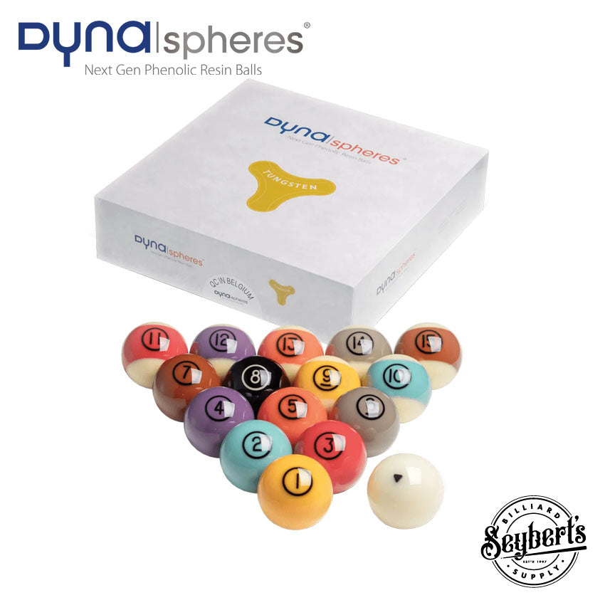 ビリヤード SUPER CHRYSTALATE BALLS Dynaspheres Tungsten 572 Pool Ball Set - Seybert's Billiards Supply