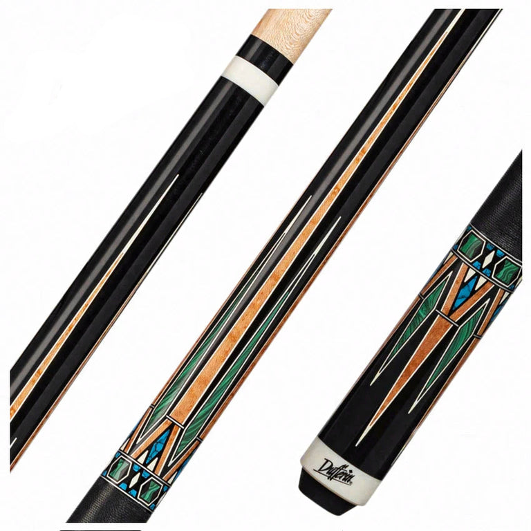 Dufferin Black and Green Malachite  Play Cue