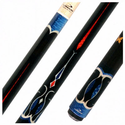 Longoni Papilio Lux Arcobaleno Pool Cue with S2 American Wood Shaft