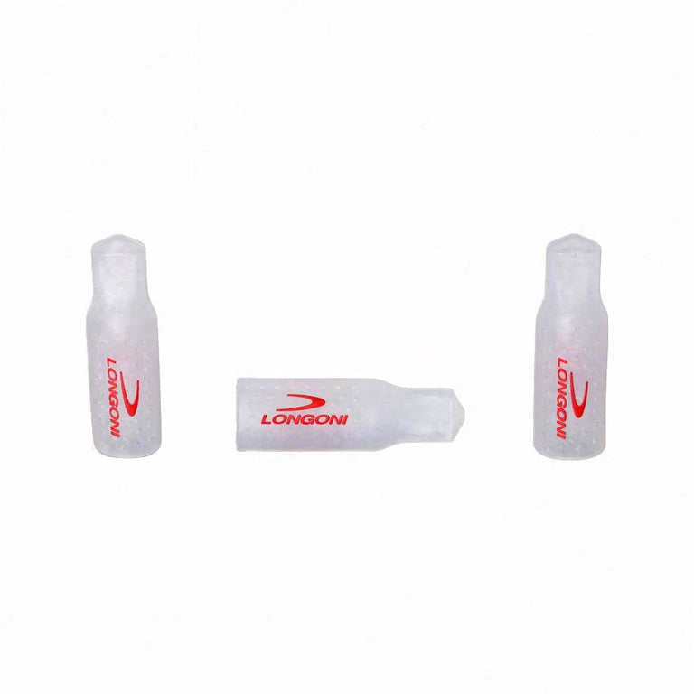 Longoni Clear Silicone 3 Piece Tip Protector Set with Red Logo - 10.00mm-11.7mm