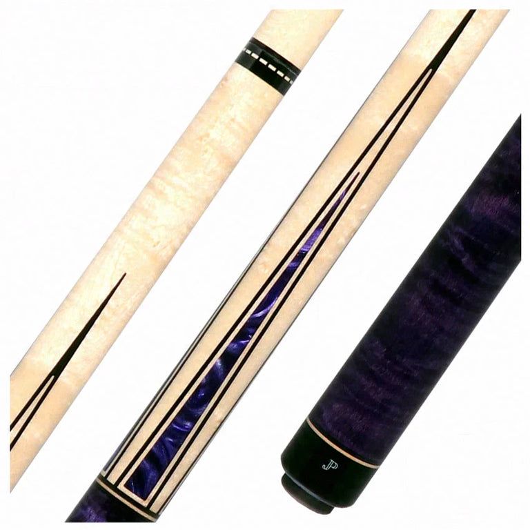 Pechauer JP Series JP08T Natural-Stained Maple with Purple Point Inlays No Wrap Pool Cue