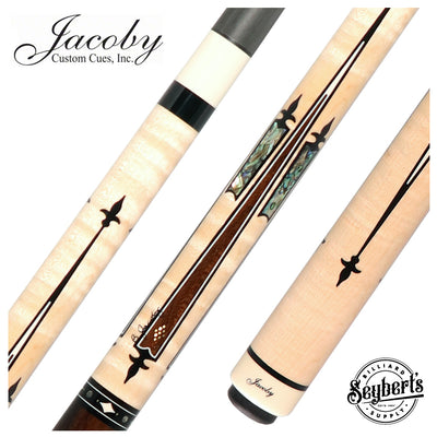 Jacoby Heritage Collection Maple with Ziricote Points and Abalone Inlays Pool Cue