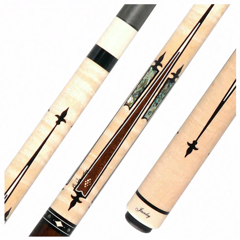Jacoby Heritage Collection Maple with Ziricote Points and Abalone Inlays Pool Cue