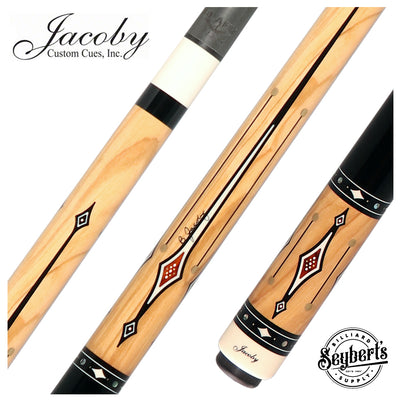 Jacoby Heritage Collection Olivewood with Cocobolo Inlays and Ebonized Maple No Wrap Pool Cue