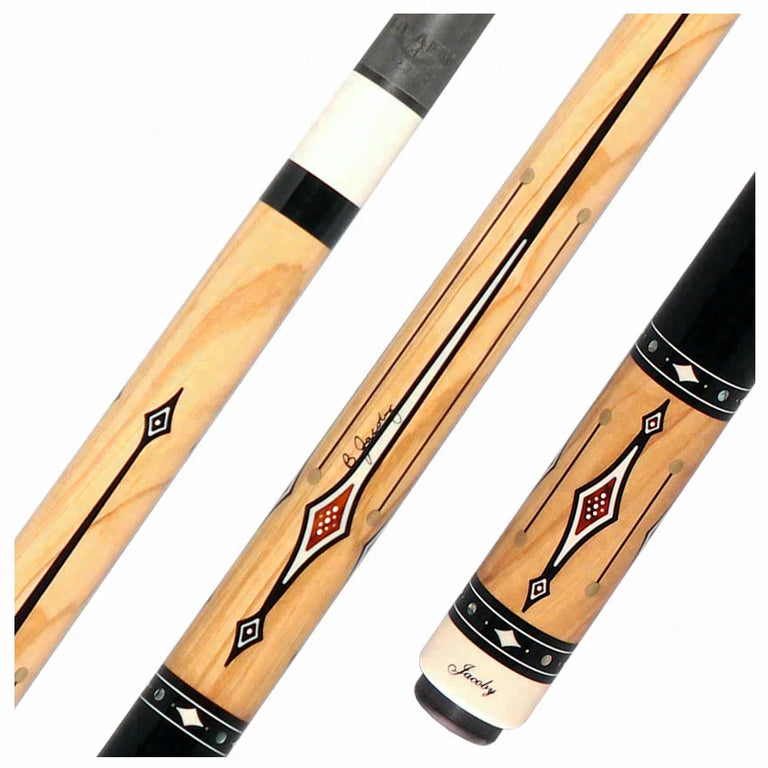 Jacoby Heritage Collection Olivewood with Cocobolo Inlays and Ebonized Maple No Wrap Pool Cue