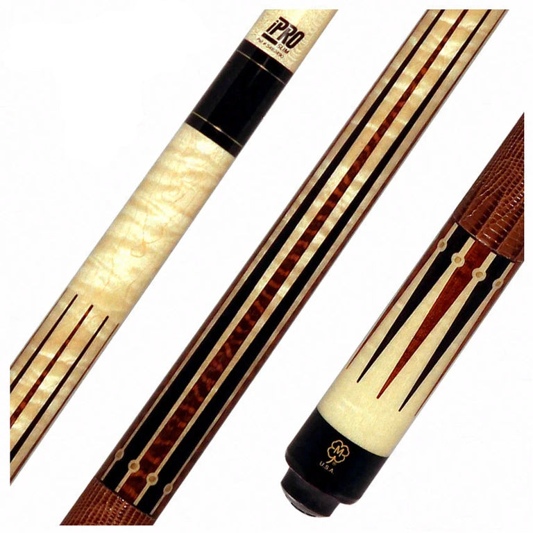 McDermott 50th Anniversary Series Birdseye Maple with Snakewood and Ebony Points Cue with G-Core Shaft and Commemorative 1x1 Case