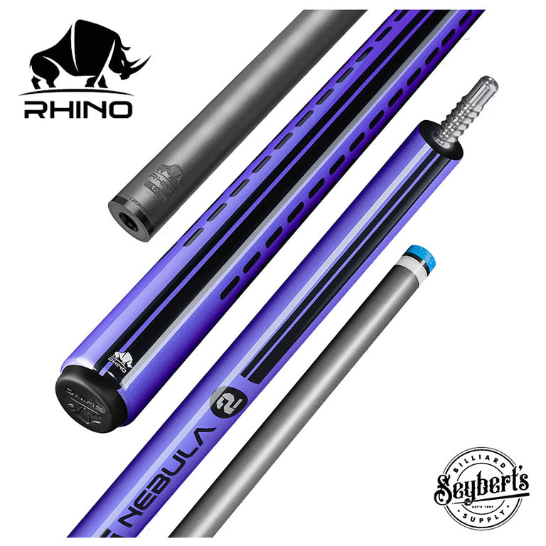 Rhino Nebula 2 Amethyst Purple No Wrap Carbon Pool Cue