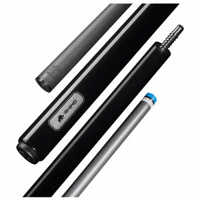 Rhino Luminax Series Jet Black No Wrap Pool Cue - RCLUMNWBK125