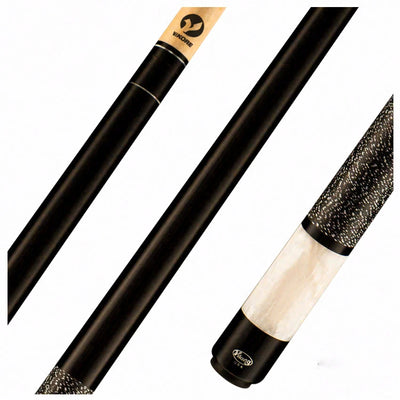 Viking Storm Series Midnight Black-Stained Maple with White Premium Pearl Butt Sleeve Play Cue- ST0702