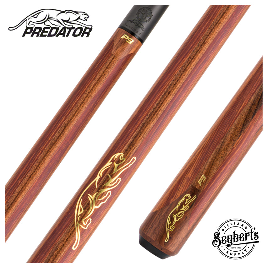 Predator P3 Prowler ノーラップ ビリヤード　バットのみ Predator P3 Prowler Rosewood with Rengas Stripes No Wrap Pool Cue