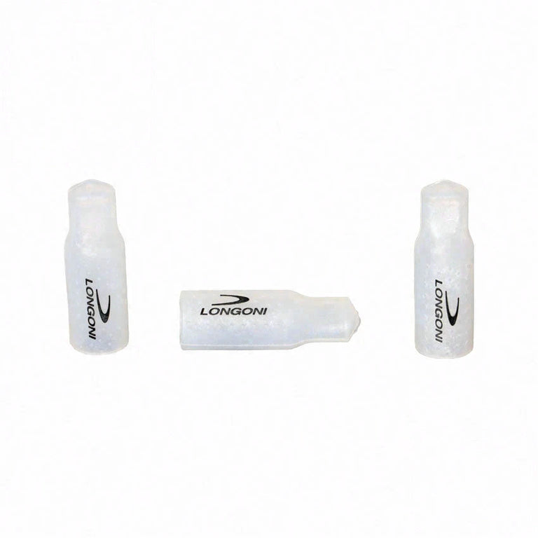 Longoni Clear Silicone 3 Piece Tip Protector Set with Black Logo - 11.8mm-12.8mm