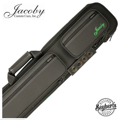 Jacoby Silver Fox Butterfly Green 4x8 Soft Pool Cue Case - JCSFB4X8GRNV1
