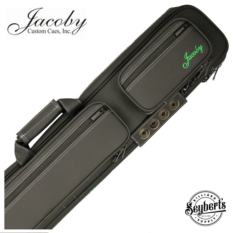 Jacoby Silver Fox Butterfly Green 4x8 Soft Pool Cue Case - JCSFB4X8GRNV1
