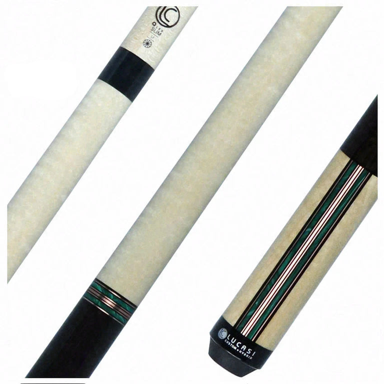 Lucasi Natural Maple with Rose Gold and Malachite Limited Edition Pool Cue - LUX73 PROGRESSIVE