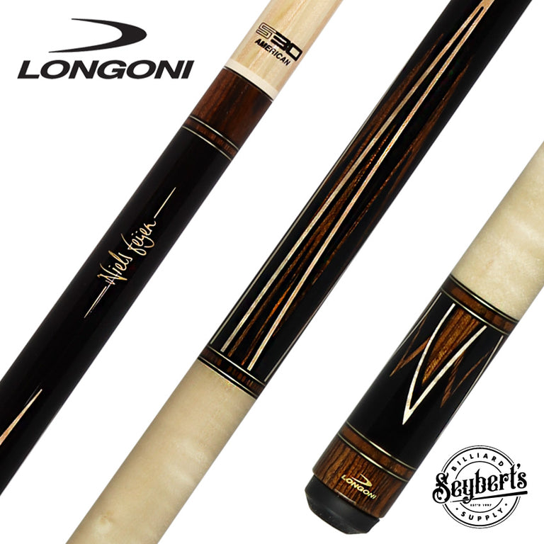 Longoni Niels Feijen Curly Flame Pool Cue with S30 American 12.8mm Maple Shaft - LG24573