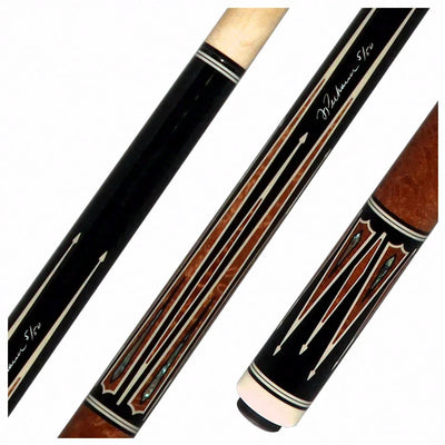 Pechauer Limited Edition PL39 Ebony with Quilted Sapele Points and Abalone Inlays Pool Cue