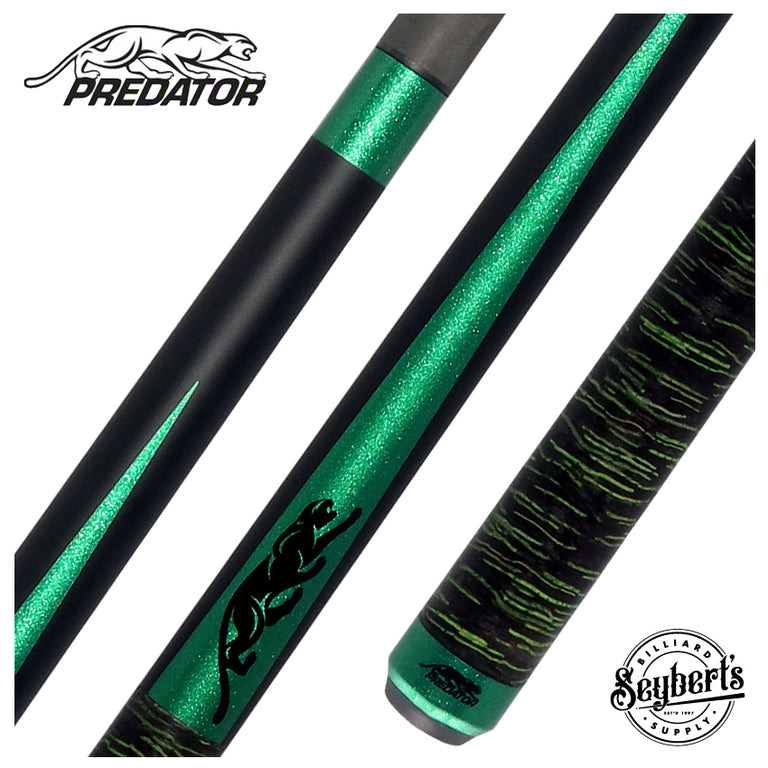 Predator SP2 Nova Limited Cue with Black/Green Impression Stacked Wrap Uni-Loc - SP2GRN1SLWIMPBKGRN
