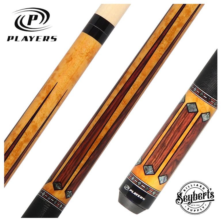 Players Gold-Stained Maple with Cocobolo Graphic Series Pool Cue - G4141