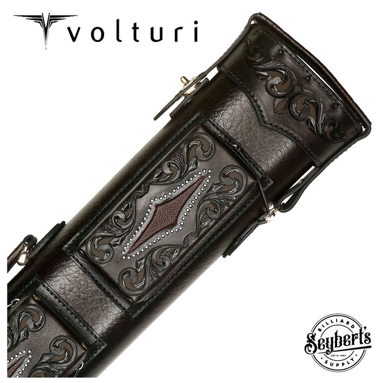 Volturi Custom Brown Venice 4x8 Hard Pool Cue Case - VCVS4X8BRNBRN