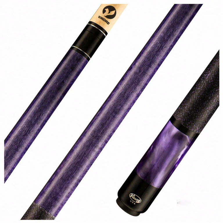 Viking Storm Series Concord-Stained Maple with Purple Premium Pearl Play Cue - ST0706