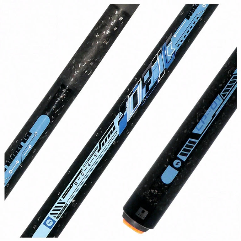 Little Monster Cyber Energy Blue No Wrap Break/Jump Cue with Carbon Fiber Shaft
