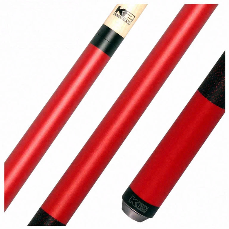 K2 Matte Metallic Red Pool Cue with 12.50mm K2 LD Shaft