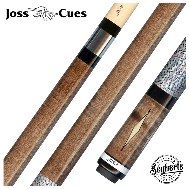 Joss Walnut-Stained Maple with Maple Diamond Inlays Pool Cue - JC20-123
