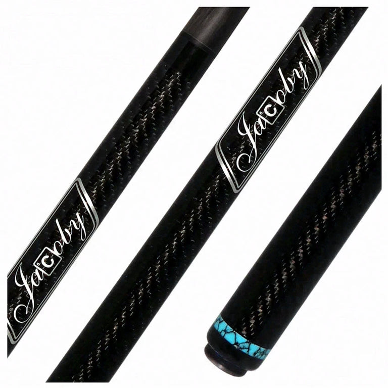 Jacoby Game Changer Series Carbon with Turquoise Ring Play Cue with 12.70mm Jacoby Black V4 Carbon Fiber Shaft