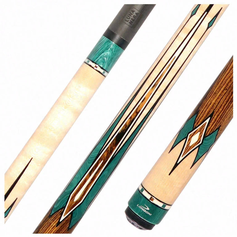 Longoni Diamond No Wrap Pool Cue with Luna Nera Shaft