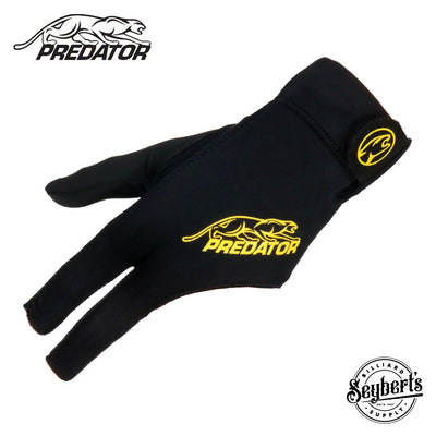 Predator Second Skin Closed Thumb Left Hand Pool Cue Glove - Black/Yellow