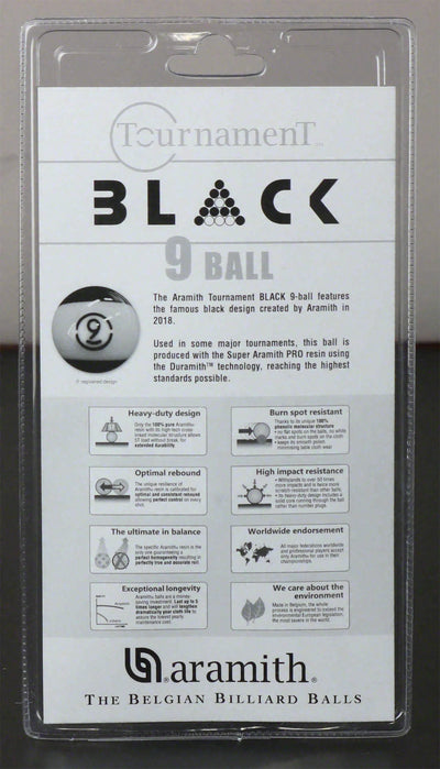 Aramith Tournament BLACK 9 Ball