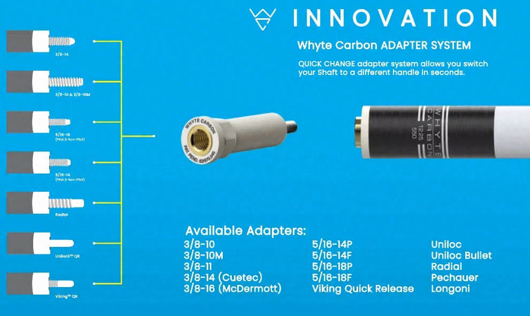 Triple 60 Whyte Carbon 5/16 x 18 Pilot Thread Carbon Fiber Play Shaft