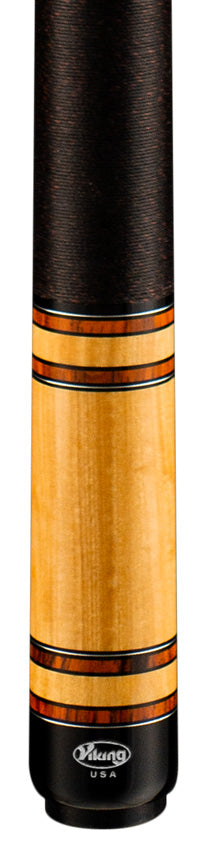 Viking B Series Ceylon Satinwood with Cocobolo, and Birdseye Maple Rings Play Cue - B3742