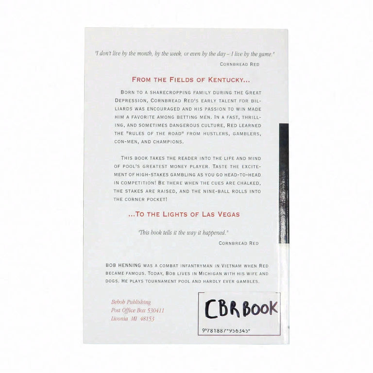 Cornbread Red - Pool's Greatest Money Player Book