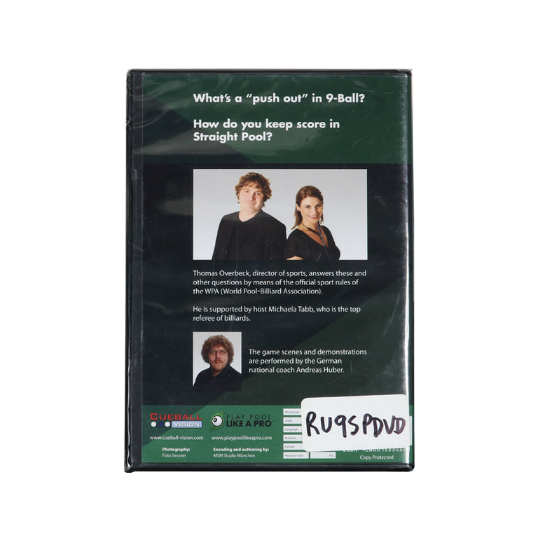 The Official Billiard Rules of 9 Ball and 14.1 Straight Pool DVD