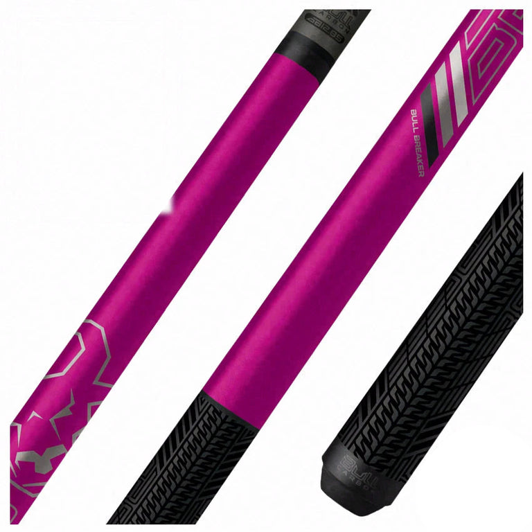 Bull Carbon Pink Perfection Bull Breaker Break Cue with Multi-Zone Sport Grip Wrap