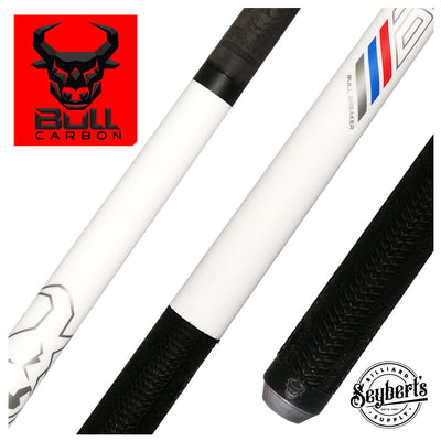 Bull Carbon Bull Breaker Pearl White Break Cue with Multi-Zone Sport Grip Wrap