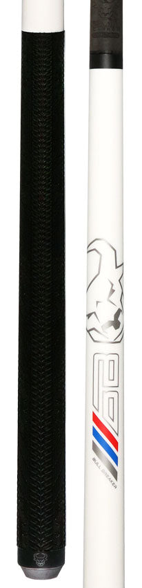 Bull Carbon Bull Breaker Pearl White Break Cue with Multi-Zone Sport Grip Wrap