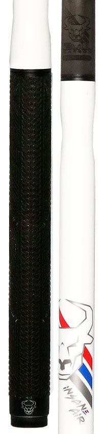 Bull Carbon Pearl White Insane Air Jump Cue with Multi-Zone Sport Grip Wrap