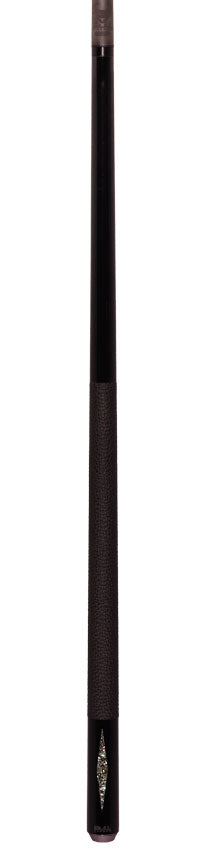 Bull Carbon Black with Galaxy Inlays Play Cue with Textured Leather Wrap