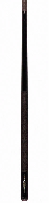 Bull Carbon Black with Galaxy Inlays Play Cue with Textured Leather Wrap