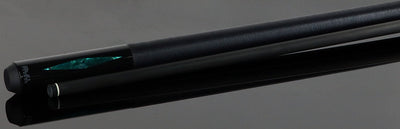 Bull Carbon Black with Iridescent Teal Inlays No Wrap Play Cue
