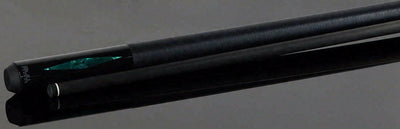 Bull Carbon Black with Iridescent Teal Inlays No Wrap Play Cue